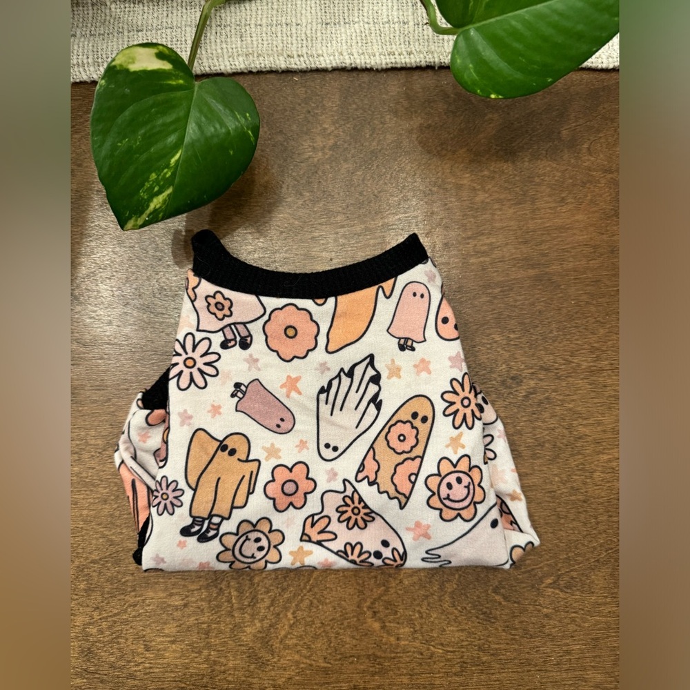 0-3M Penny Pie Groovy Ghost Sweater Romper